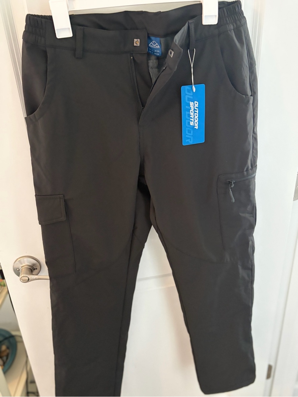 Fleece lined Outdoor Sports Women's Black Ski/Snow Cargo Pants